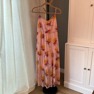 J. Crew Floral Tiered Adjustable Strap Dress